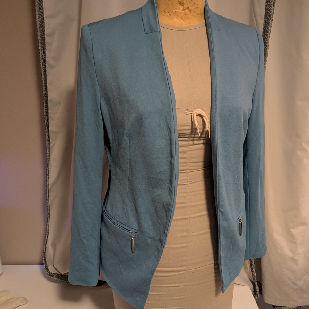 Carmen Marc Valvo Light Blue Blazer